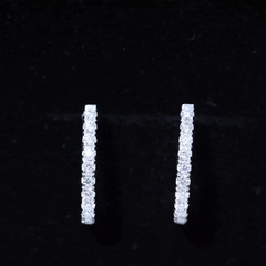 Certified Moissanite Hoop Earrings For Women
