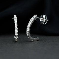 Certified Moissanite Hoop Earrings For Women