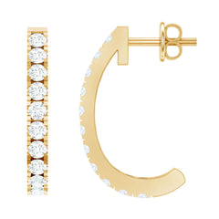 Certified Moissanite Hoop Earrings For Women