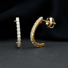Certified Moissanite Hoop Earrings For Women