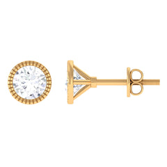 1 CT Moissanite Martini Stud Earrings for Women