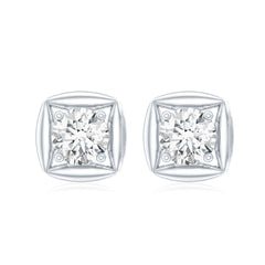1 CT Solitaire Moissanite Stud Earrings for Women