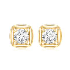 1 CT Solitaire Moissanite Stud Earrings for Women