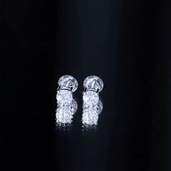 5 MM Round Moissanite Solitaire Screw Back Stud Earrings