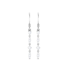 1/2 CT Natural Diamond Simple Dangle Earrings in Gold