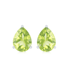 Natural Pear Shape 2 Carat Peridot August Birthstone Earrings