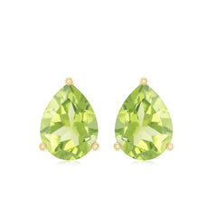 Natural Pear Shape 2 Carat Peridot August Birthstone Earrings