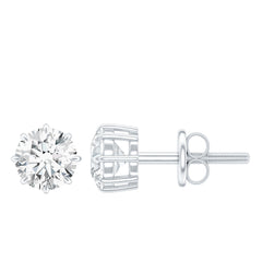 Certified 1 Carat Moissanite Studs