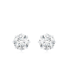 Certified 1 Carat Moissanite Studs