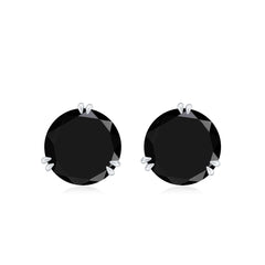 Real Black Onyx December Birthstone Earrings with Screw Back