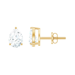 5X7MM Pear Cut Moissanite Teardrop Stud Earrings