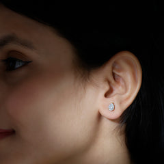5X7MM Pear Cut Moissanite Teardrop Stud Earrings