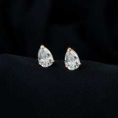 5X7MM Pear Cut Moissanite Teardrop Stud Earrings