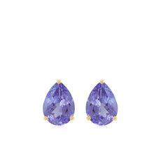 Natural 1.6 Carat Pear Shape Tanzanite Studs