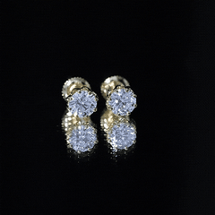 Certified Brilliant Cut 2 CT Moissanite Solitaire Stud Earrings