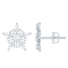 Lab Grown Diamond Icy Snowflake Earrings