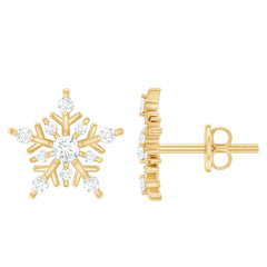Lab Grown Diamond Icy Snowflake Earrings