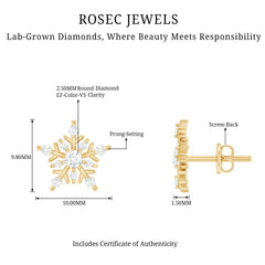 Lab Grown Diamond Icy Snowflake Earrings