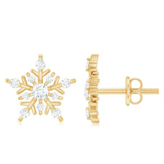 Lab Grown Diamond Icy Snowflake Earrings