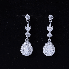 Certified Lab Grown Diamond Dangling Earrings