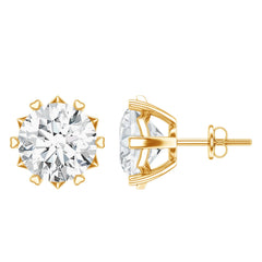Certified 7 mm Lab Created Diamond 2 Carat Earrings