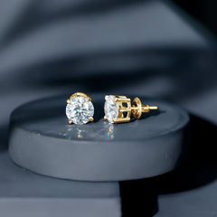 Prong Set Lab Created Diamond Solitaire Stud Earrings