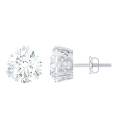 Certified 8mm Round Diamond Studs with Screw Back