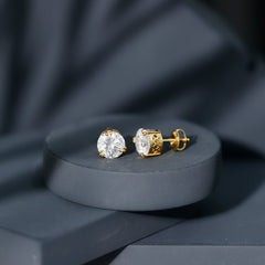 Certified 8mm Round Diamond Studs with Screw Back