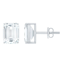 Emerald Cut Lab Created Diamond Stud Earrings
