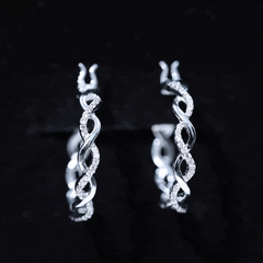 Certified Lab Created Diamond Hoops for Women