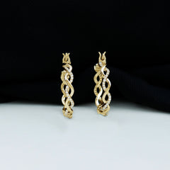 Certified Lab Created Diamond Hoops for Women