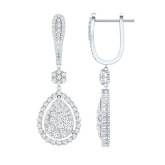 Lab Grown Diamond Bridal Drop Earrings