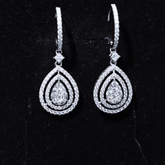 Certified Lab Created Diamond Wedding Earrings For Bride
