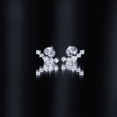 1/2 CT Minimal Diamond Climber and Crawler Earrings