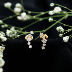 1/2 CT Minimal Diamond Climber and Crawler Earrings
