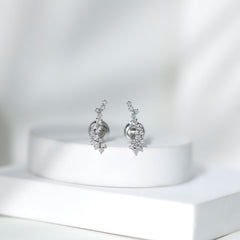 Certified Moissanite Ear Climber Earrings