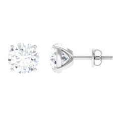 7MM Moissanite Solitaire Stud Earrings for Women