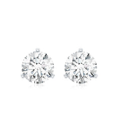 1 Carat Certified Moissanite Martini Stud Earrings