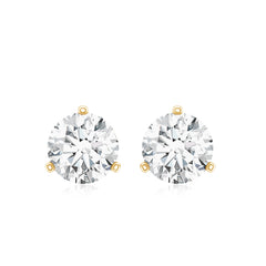 1 Carat Certified Moissanite Martini Stud Earrings