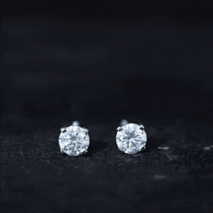 5 MM Round Shape Solitaire Moissanite Stud Earrings