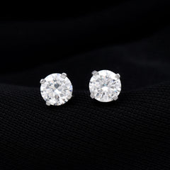5 MM Round Shape Solitaire Moissanite Stud Earrings