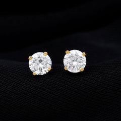5 MM Round Shape Solitaire Moissanite Stud Earrings