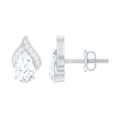 Classic 1.5 Carat Moissanite Stud Earrings with Screw Back