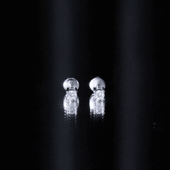 Sterling Silver Moissanite Half Carat Stud Earring