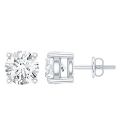 Sterling Silver Moissanite Half Carat Stud Earring