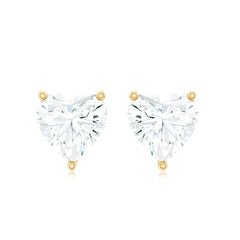 Certified 3 Carat Moissanite Heart Earrings For Women