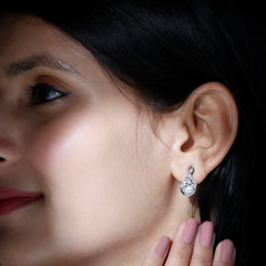 Oval Cut 7X9 MM Moissanite Cocktail Earrings