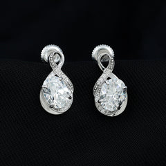 Oval Cut 7X9 MM Moissanite Cocktail Earrings