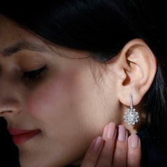 Certified Moissanite Statement Drop Earrings for Wedding