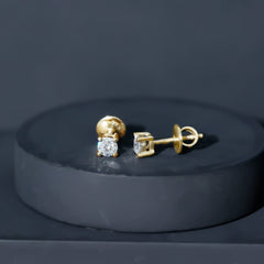Brilliant Cut Diamond Stud Earrings in Prong Setting